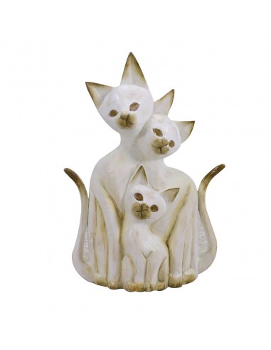 OGGETTISTICA: vendita online GATTO LEGNO BIANCO/MARRONE 26X7X40CM in offerta