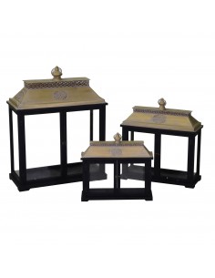 LANTERNE: vendita online LANTERNA LEGNO NERO 44X13X41CM in offerta