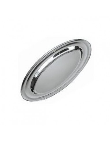VASSOI A SERVIRE: vendita online VASSOIO OVALE PORTA ALIMENTI IN ACCIAIO INOX 50 CM ILSA in offerta