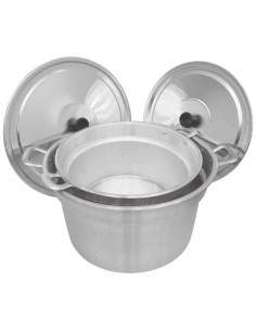 PENTOLE - COPERCHI ALLUMINIO: vendita online CF 2 PZ CALDAIE IN ALLUMINIO 2 MANICI 24/28 CM PENTALUX in offerta 2