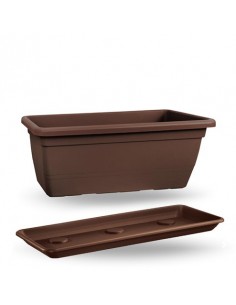 VASI E SOTTO VASI: vendita online ANTHEA FIORIERA CON SOTTOVASO 100 CM RETTANGOLARE BRONZO in offerta