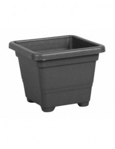VASI E SOTTO VASI: vendita online VASO QUADRATO 54CM ANTRACITE C/SOTTOV in offerta 2