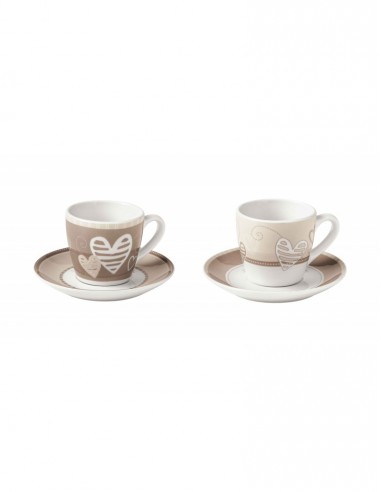 TAZZE CAFFE' E LATTE: vendita online 52292 SET 2TZ CAFFE BATTICUORE in offerta