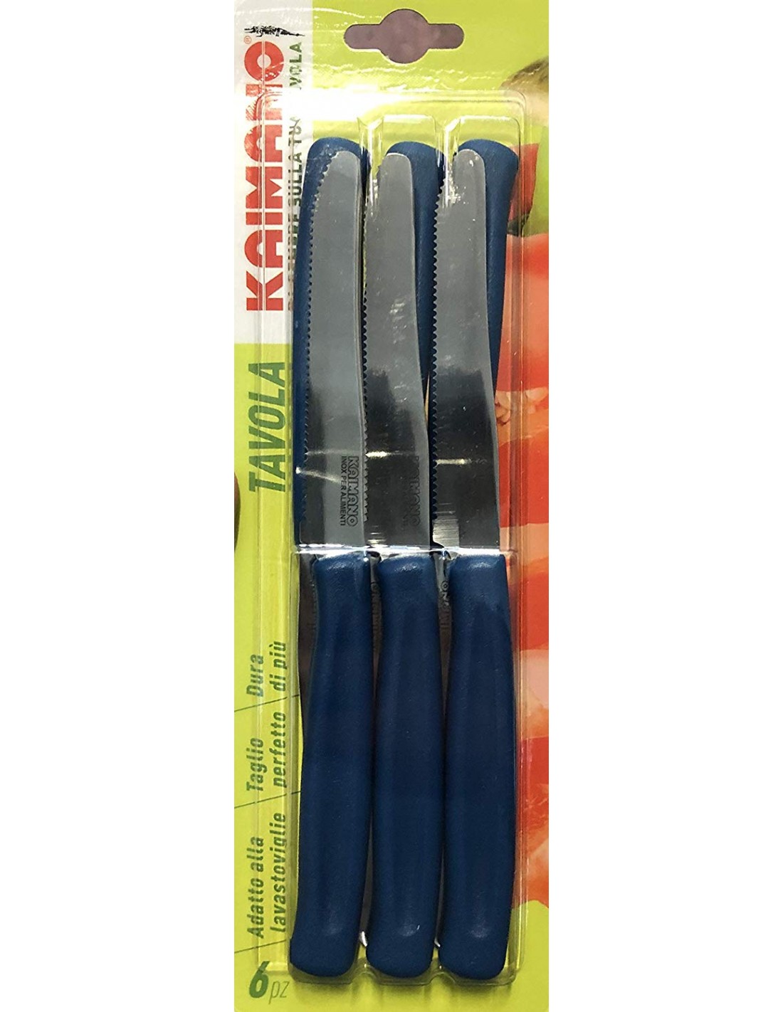 COLTELLI TAVOLA: vendita online KAIMANO COLTELLO TAVOLA SET 6 PZ COLORI ASSORTITI in offerta
