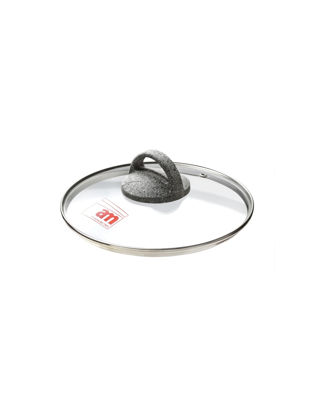 PENTOLE EFFETTO PIETRA: vendita online CUORE DI PIETRA COPERCHIO IN VETRO D.24 CM ACCADEMIA MUGNANO in offerta