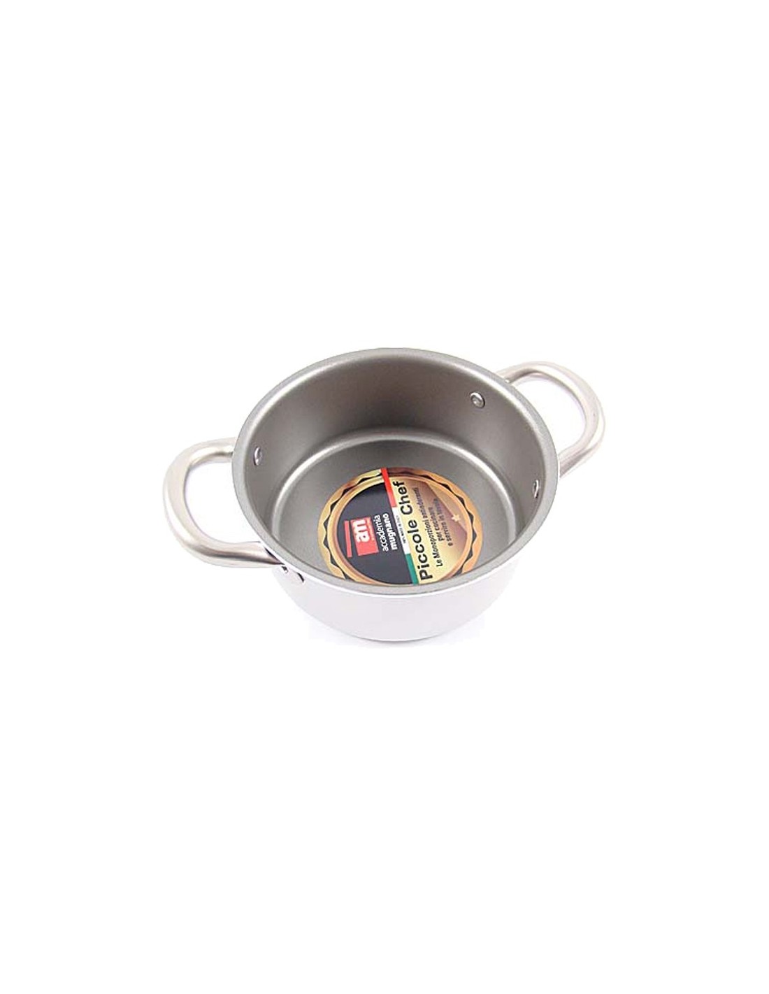 PENTOLE - COPERCHI ANTIADERENTE: vendita online PICCOLI CHEF CASSERUOLA 14CM 2 MANICI ACCADEMIA MUGNANO in offerta