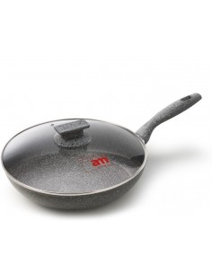 PENTOLE INDUZIONE: vendita online Padella Induzione 24 cm con Coperchio in Vetro – Accademia Mugnano Stone in offerta