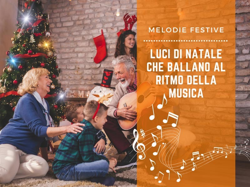 Melodie festive: luci di natale che ballano al ritmo della musica